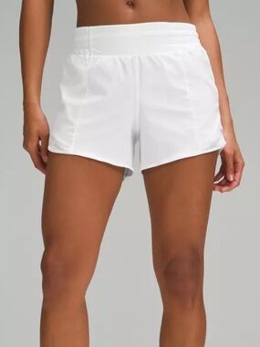 Lululemon Hotty Hot HR Short 4" White